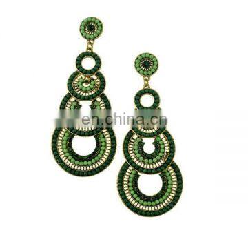 2014Latest Fashion Hot Sale New Design Wedding Crystal Diamond Earrings For Women