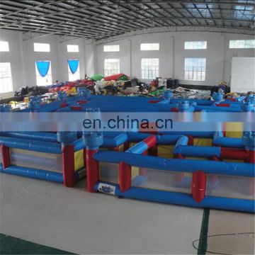 High Quality 12x10m TOYS Sports Games Giant blue and red Inflatable Maze Toy For Sale