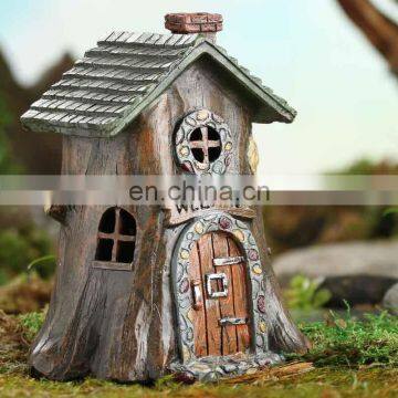 New Design Garden Decoration Resin Stump House