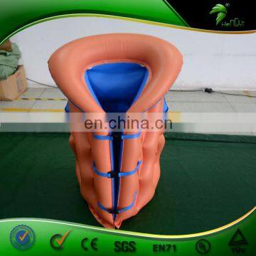 Orange Water Swimming Inflatable Life Jacket Suit