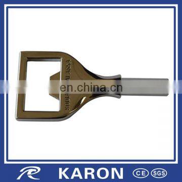 wholesale custom logo metal bottle opener part in zinc alloy