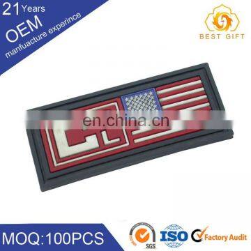New Custom Embroidery PVC Rubber Badge On Garments Accessories photo-2