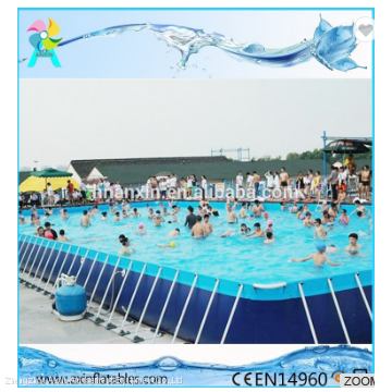 Above Ground Outdoor Giant PVC Pool Type Metal Frame Swimming Pool For Commercial