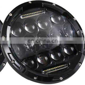 czg-775 assembly conversion kit housing black projector 7 inch 75w led round headlight for universal cars for harley motorcycles