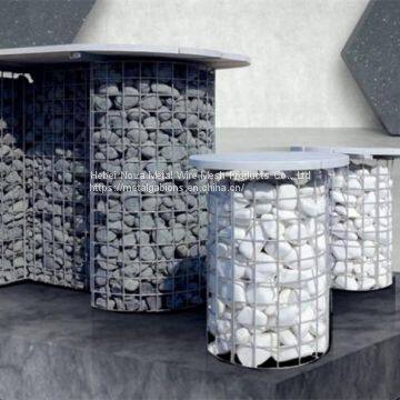 Pvc Coated Metal Gabion Baskets / Gabion Stone Cages Long Life Span photo-3