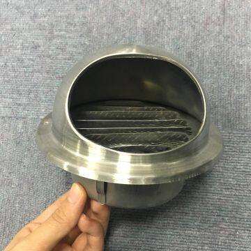 HVAC Tools Outdoor Air Vent Cap Rain Proof Round Weather Air Louver 201SS photo-3
