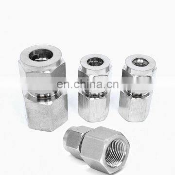 High quality quick coupler ZG 1/4'' male thread O.D 10 mm hard tube stainless steel straight connectors coupling for pipe