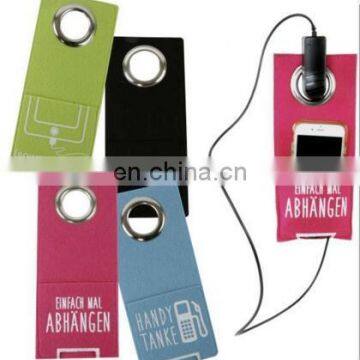 Wall Mobile Phone Charging Station, Phone Docking Station, Felt Wall Hanging Cell Phone Charger Holder