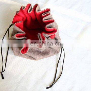 Felt Coin Purses Double Sided Drawstring photo-3