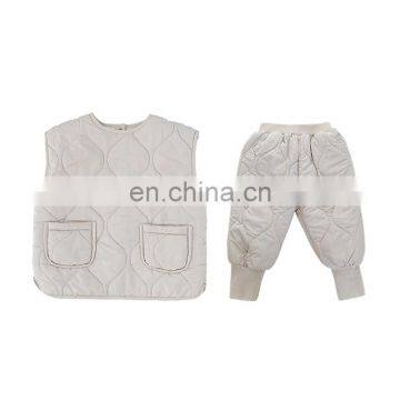 6279 children clothes baby clothing cotton sets sleeveless winter vest