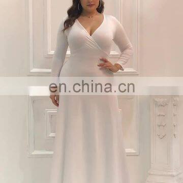 Sexy Fashion Solid Color Plus Size Long Dress Wish Skirt Ebay Amazon Women Party Maxi Dress