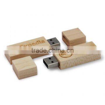 rohs ce fcc wood usb flash drive