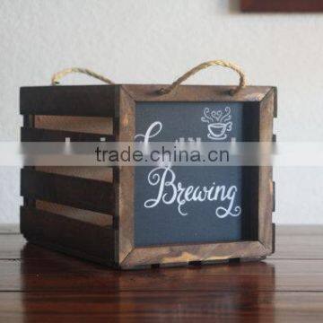 Rustic Wooden Crate With Chalkboards