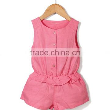 Boutique girl clothing 2016 latest solid pattern baby clothes romper