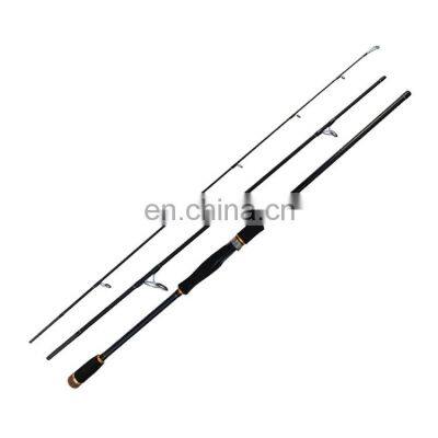 Customized 3 Segment Ultra Light Carbon Fiber Spinning Casting Lure Fishing Rod