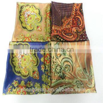 Wholesale 100% polyester multi-colored printed women scarf