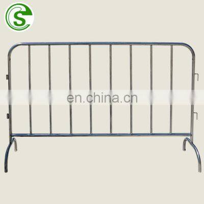 Polishing stainless steel construction barriers concrete road barrier steel barricade portable fence