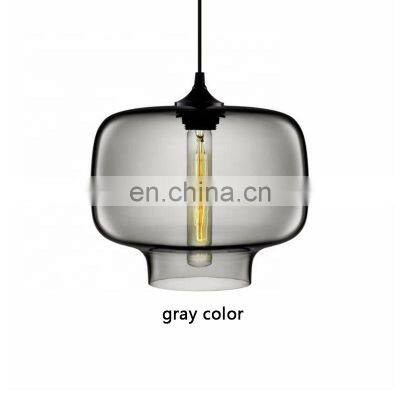 Tonghua 2019 Modern Color Glass Shade Chandelier T30*185 LED Edison Bulb Hanging Lamp E26 E27 Lamp Holder Restaurant Light photo-4