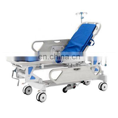 PP Plastic Ambulance Hydraulic Patient Transport Trolley Cart for hospital use