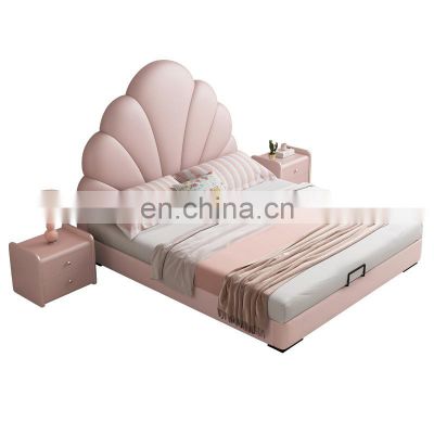 Shell shape design 1.5m single bed pink princess bed