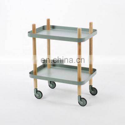 A Double-shelf Table Modern Shelf Storage Side Table