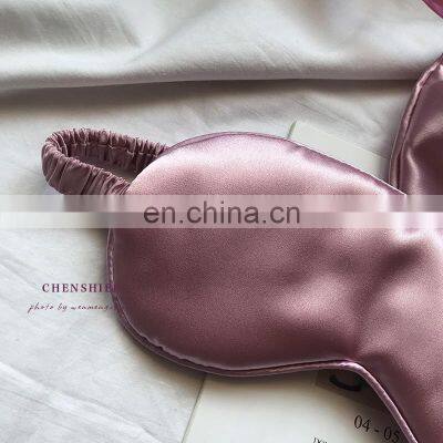OEM Wholesale Eyemask Slaapmasker Luxe Purple Night Sleeping Mask Silk Satin Sleepmask With Logo Box
