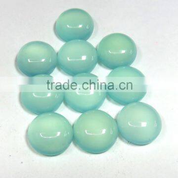 Aqua Chalcedony 12x12 mm Round Cabochon