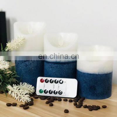Wholesale Electronic Simulation White Wax Moving Flame Color Changing Pillar Led Candle photo-5