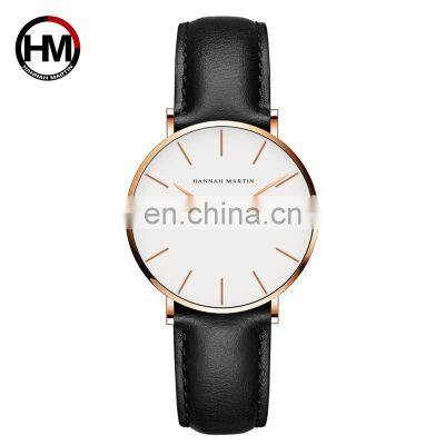 HHannah Martin CB36 Fashion Women Watches Casual Leather Waterproof Wristwatch Elegant Quartz Watch Women