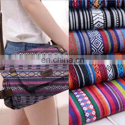 Manufacturers spot polyester-cotton jacquard fabric with fine-dense stripes fashion ethnic clothing luggage fabric