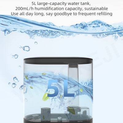 Smart Humidifier 5L Top Fill Tabletop Led Light Night Digital Essential Oil Ultrasonic Humidifier
