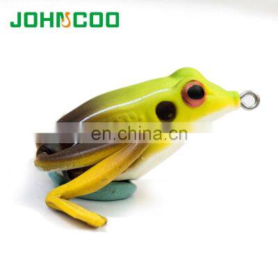 JOHNCOO Quality Kopper Artificial Bait Fishing Lure Soft Frog Lure 50mm 11g Frog Soft Plastic Snakehead Lure Simulation photo-4