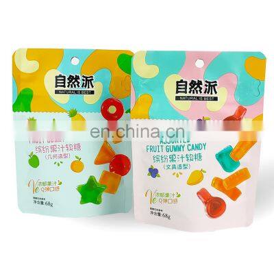 Custom Printing Plastic Glossy Dried Fruit Snack Candy Nuts Grade Stand Up Pouch Packaging With Logo