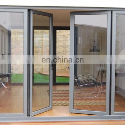 Export standard modern French residential large aluminum double pane patio swing doors with grid