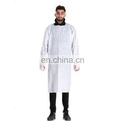 Desechable CPE Pechera Disposable Apron With Sleeves and Thumb Loops Disposable Waterproof Plastic Gown photo-5