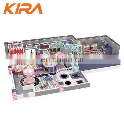 Children Macaroon Theme Climber Ball Bounce Castle Playground With Slide Kids Soft Play Equipment photo-2