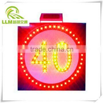 Direct manufacture LED traffic speed limit warning solar sign board