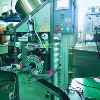 Automatic flat top glass bottles cap hot foil stamping machine for metal plastic container caps hot stamp printer maquina