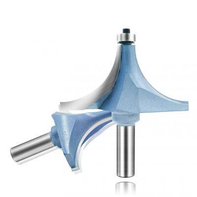 TIDEWAY LC0602 Corner Round Bits Double Flute Solid Surface Lower Ball Radius Bearing Guide Carbide Round Over Edging Router Bit photo-2