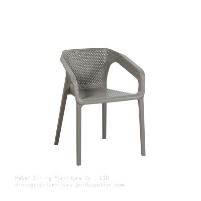 Gray Plastic Armchair with Wide Backrest DC-N19