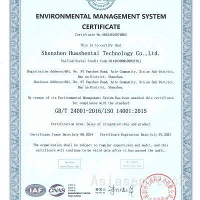 ENVIRONMENTAL MANAGEMENT SYSTEM CERTIFICATE