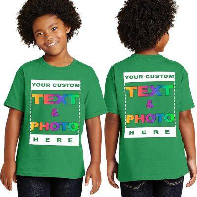 Personalized Youth T-Shirt for Kids Boys Girls - Custom Image & Text - Customized Front/Back Print photo-2
