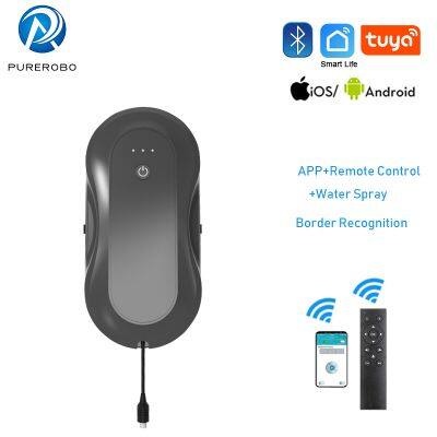 PUREROBO W-T10S Newest Launch Dual Side Water Spray Round Window Cleaning Robot For Home Use Office Building Use