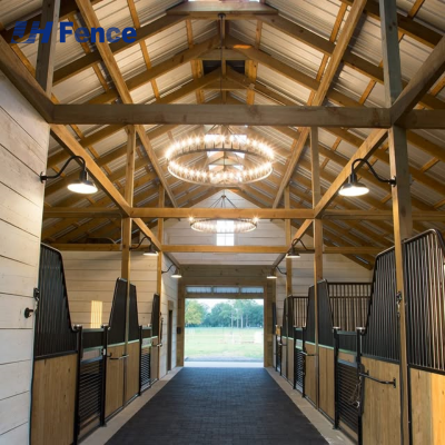 Роскошные передние панели стойла для лошадей из бамбука - индивидуальное внутреннее оборудование конюшни E-01