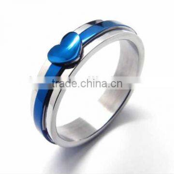 Sweet 5mm Blue Titanium Ring Brand Couple Rings