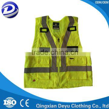 yellow fluorescent hign visibility vest