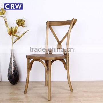 RCH-5001 French Style Stacking Oak Cross Back Chair Quality Choice photo-4