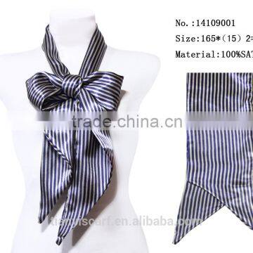 2016 office lady business suit tie scarf fashion stripes pattern necktie