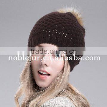 2015 Top Quality Fancy Solid Color Wool Fur Pompom Female Headwear photo-2