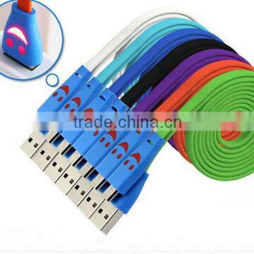 Hot Selling Slime V8 Micro Usb Cable with Led Light